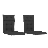 Outsunny Set of Two 190 x 56cm Sun Lounger Cushions - Black(m-13)