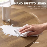 HOMCOM Tavolo da Pranzo Allungabile 4-6 Posti con Allunga a Farfalla, Base a X Marrone(m-5)