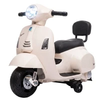 AIYAPLAY Elektrische kindermotor Mini Vespa GTS 6V met lithiumaccu, ergonomische zitting en rugleuning, 1,5-3 jaar(m-17)