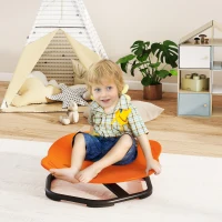 AIYAPLAY Planet-Shaped-kids Swivel Chair, Sensory Spinning Chair for Balance, Coordination Training, Orange(m-2)