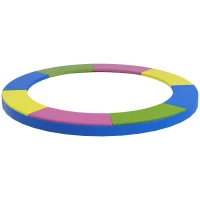 SPORTNOW Coussin de protection trampoline 244cm avec cordon élastique résistant aux intempéries et UV anti-déchirure, multicolore(m-1)