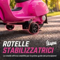 AIYAPLAY Moto Elettrica per Bambini 1.5-3 Anni MINI VESPA GTS 6V, Rosa(m-5)