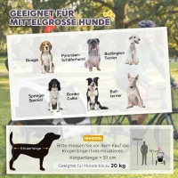 PawHut 2-in-1 Hundeanhänger für Fahrrad Faltbarer Hundebuggy für kleine & mittelgroße Hunde bis 20 kg, Weiß(m-5)