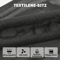 Outsunny Gartenmöbel Set Sitzgruppe 5-teilig Glastisch mit 4 Atmungsaktiven Stühlen klappbar Rückenlehne Seilflecht(m-6)