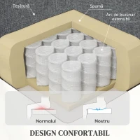 HOMCOM Fotoliu Electric Reclinabil cu Telecomandă și Buzunar din Material Textil, Gri Antracit(m-5)