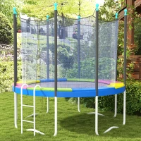 SPORTNOW Coussin de protection trampoline 244cm avec cordon élastique résistant aux intempéries et UV anti-déchirure, multicolore(m-2)