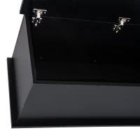 HOMCOM Coffre de rangement coffre à jouets grande capacité de rangement charnière verrouillée  en bois 100 x 40 x 40 cm noir(m-10)