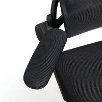 Vinsetto Scaun de Birou Reglabil pe Înălțime cu Funcție de Înclinare și Suport Lombar, 62x58x120-133 cm, Negru(m-10)