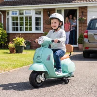 AIYAPLAY Elektryczny motorek dziecięcy Mini Vespa GTS 6V z akumulatorem litowym, ergonomiczne siedzisko i oparcie 1,5-3 lat(m-16)