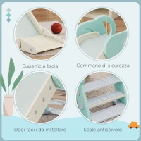 AIYAPLAY Scivolo per Bambini Pieghevole in Plastica Età 18 Mesi-3 Anni, 102x53x53cm, Verde(m-7)