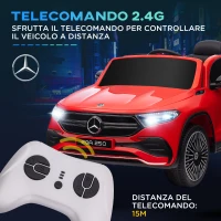 HOMCOM Macchina Elettrica per Bambini 3-8 Anni con Telecomando, Fari e Clacson, Rossa e Nera(m-5)