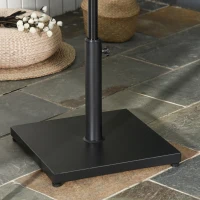 Outsunny Base per Ombrellone Quadrata da 18kg per Pali da Ø3/3.5/3.8 cm, 45x45x39 cm, Nero(m-2)