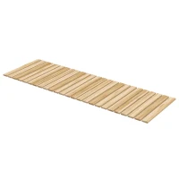 Outsunny Passerella per Giardino a Doghe Arrotolabili in Legno di Abete, 120x38 cm, Color Legno(m-1)