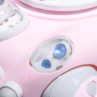 AIYAPLAY Andador para Bebés de 1-3 Años con Altura Ajustable Música Ruedas Antideslizantes Luces Manillar Desmontable Rosa(m-8)