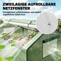 Outsunny Mini-Gewächshaus Frühbeet Foliengewächshaus, wetterbeständig, 180 x 92 x 92 cm, Grün(m-5)