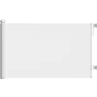 PawHut Barrière rétractable pour chien de 0 à 144 cm barrière d'escalier et de portes pour chien chat avec verrouillage blanc(m-1)