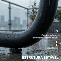 Outsunny Conjunto de Jardim de 4 Peças Móveis de Exterior com 2 Sofás de 2 Lugares 2 Mesas de Vidro Almofadas Capas Removíveis Cinzento(m-9)