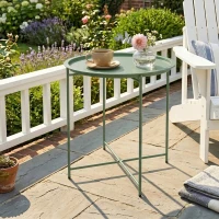 Outsunny Steel Removable Tray Top Garden Table - Green(m-2)