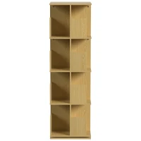 HOMCOM Libreria Girevole a 4 Livelli con 16 Scomparti, 39x39x128,3 cm, Rovere(m-8)
