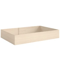 Outsunny Wooden Raised Bed for Garden, 620L Extra Large Raised Garden Bed with Open Bottom, Outdoor Elevated Planter Box(m-1)