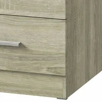 HOMCOM Cómoda 6 cajones, Mueble de almacenamiento, Estilo moderno, para dormitorio, entrada, pasillo, 40x40x110cm, Roble(m-9)