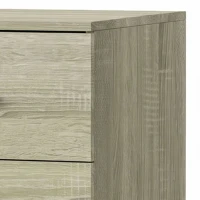 HOMCOM Cómoda 6 cajones, Mueble de almacenamiento, Estilo moderno, para dormitorio, entrada, pasillo, 40x40x110cm, Roble(m-7)