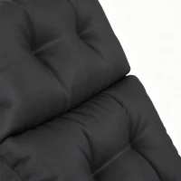 Outsunny Set of Two 190 x 56cm Sun Lounger Cushions - Black(m-12)