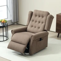 HOMCOM 45° Lifting Riser and Recliner Armchair  - Dark Brown(m-17)