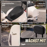 AIYAPLAY Elektro Motorrad Kinder Mini Vespa GTS 6V Elektromotorrad mit Lithium-Akku Ergonomischer Sitz Rückenlehne 1,5-3 Jahren(m-7)