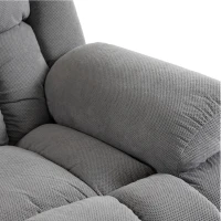 HOMCOM Recliner Armchair Lift Chair, Electric Recliner Chair with Vibration Massage and Heat, Wide Seat, USB Port, Light Grey(m-10)