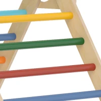 AIYAPLAY Toddler Climbing Frame for Kids, with Ramp, 3-in-1 Wooden Play Triangle Set for 18-48 Months, Multicolour(m-13)