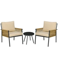 Outsunny Set de Mobilier de Terasa cu 3 Piese, Set de Mobilier(m-1)