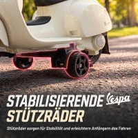AIYAPLAY Elektro Motorrad Kinder Mini Vespa GTS 6V Elektromotorrad mit Lithium-Akku Ergonomischer Sitz Rückenlehne 1,5-3 Jahren(m-5)