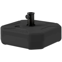 Outsunny Base per Ombrellone Quadrata Riempibile con Sabbia o Acqua fino a 25kg, Nero(m-11)