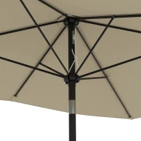 Outsunny Parasol rectangulaire inclinable 2x3 m avec manivelle toile polyester imperméabilisée haute densité 180g/m² crème(m-9)