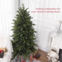 HOMCOM 6ft Bare Artificial Christmas Tree, with 1821 Tips - Green(m-4)