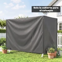 Outsunny Funda para Balancín de Jardín con Cremallera Cubierta para Muebles de Exterior 205x124x164 cm Gris Oscuro(m-8)