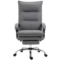Vinsetto Silla de Masaje Reclinable con 6 Puntos de Masaje y 5 Modos con Función de Calefacción Ajustable 66x74x114-121,5 cm Gris