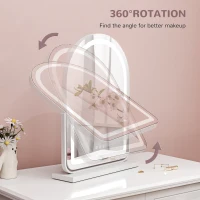 HOMCOM 43 x 59cm LED Vanity Mirror - White(m-7)