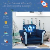 HOMCOM Child Armchair Kids Mini Sofa Chair with Armrest, 59.5 x 43 x 46.5cm, Blue(m-6)