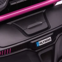 HOMCOM 24 V Elektrisch Go-Kart voor Kinderen tot 13 km/u Gokart met Driftfunctie, Drift-Kart met 2 Motoren voor 8–12 Jaar Roze(m-16)
