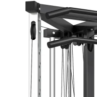 SPORTNOW Home Gym Machine, Multifunctional Gym Equipment with High and Low Pulleys, Pull Up Bar, 15-Position Adjustable Strength Training Workout Station for Full Body Fitness(m-11)