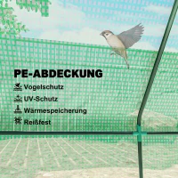 Outsunny Mini-Gewächshaus Frühbeet Foliengewächshaus, wetterbeständig, 180 x 92 x 92 cm, Grün(m-4)