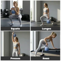 SPORTNOW Soft Kettlebell, 10kg Kettle Bell with Anti-Slip Grip for Home Gym Weight Lifting and Strength Training(m-8)