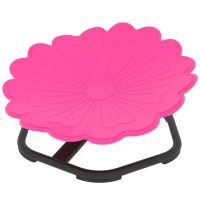 AIYAPLAY Flower-Shaped Sensory Spinning Chair with Non-Slip Base for Balance/Coordination, Pink(m-11)