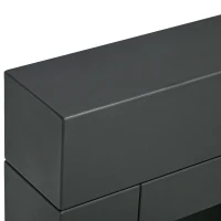 HOMCOM Camino Bioetanolo da Terra con Bruciatore da 0.9L Durata 3 Ore, Area Riscaldata 20-25 m², 73x20x75cm, Nero(m-9)