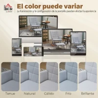 HOMCOM Silla Mecedora con Reposapiés Cojín Acolchado y Reposabrazos Carga 130 kg Gris Claro(m-7)