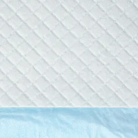 PawHut Set 80 Tappetini Igienici per Cani a 6 Strati in Tessuto non Tessuto, Carta e PE, 60x60 cm, Blu e Bianco(m-8)
