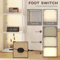 HOMCOM Four-Shelf Floor Lamp - Grey(m-5)