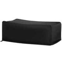 Outsunny Funda Protectora para Muebles de Jardín 154x94x66 cm Cubierta de Muebles de Mesas Exterior Tela Oxford 600D Impermeable con Hebillas para Patio Terraza Negro(m-11)
